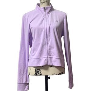 𝅺JUICY COUTURE light purple zip up long sleeve track jacket XL